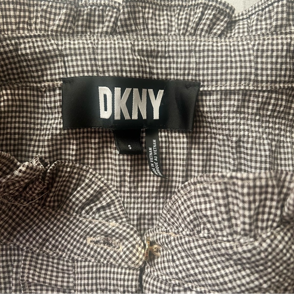 Dkny Gray Ruffled Button-Up Blouse - Picture 4 of 6